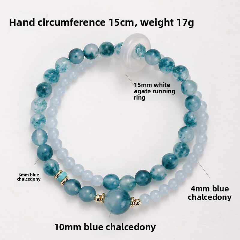 Chalcedony Agate Jadeite Bracelet