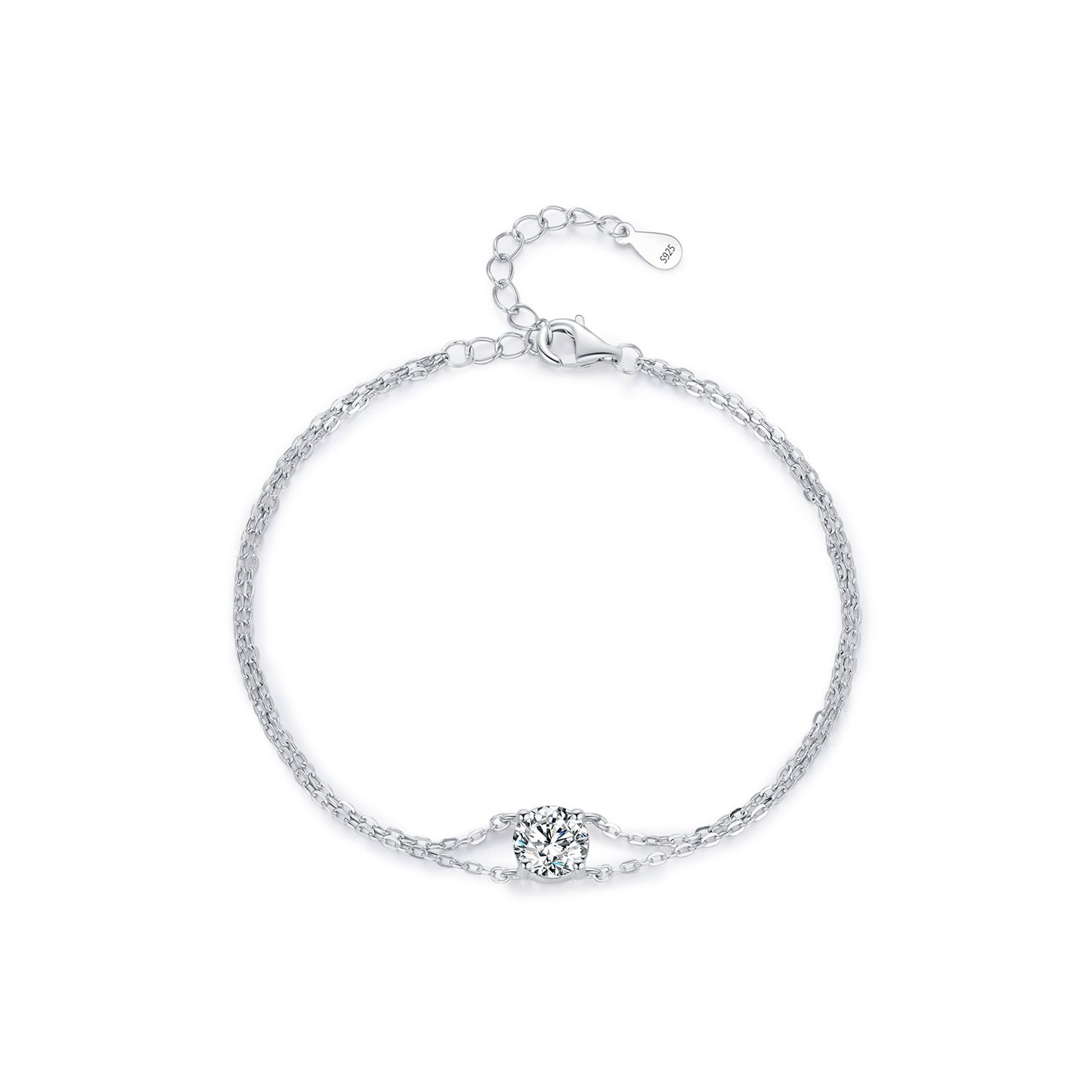 Planderful Moissanite Sparkling Bracelet – Stunning Double Layer Design