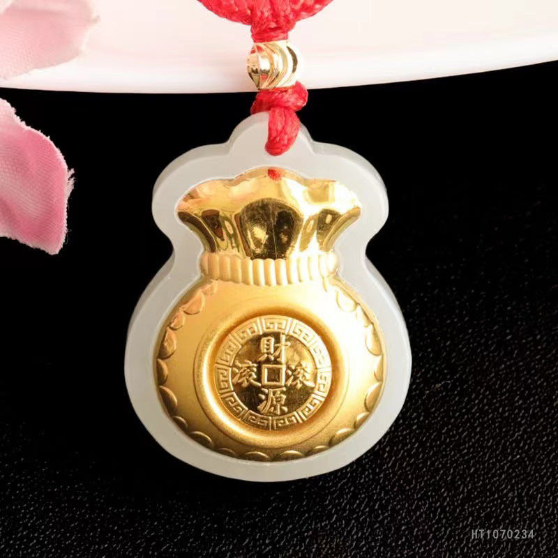 Hetian Jade Wealth Bag Pendant