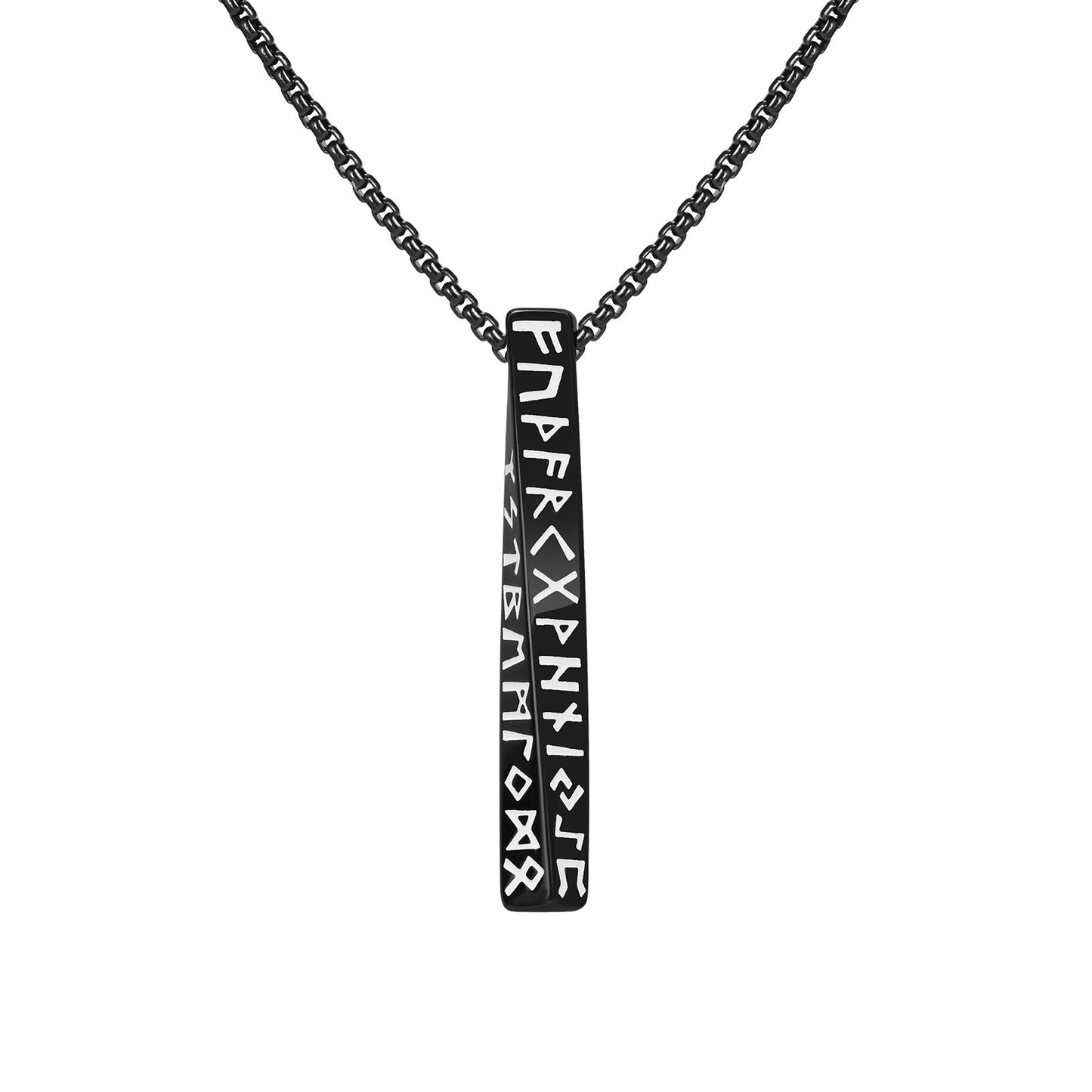 Stainless Steel Corrosive Smear Oil Viking Necklace for Men
