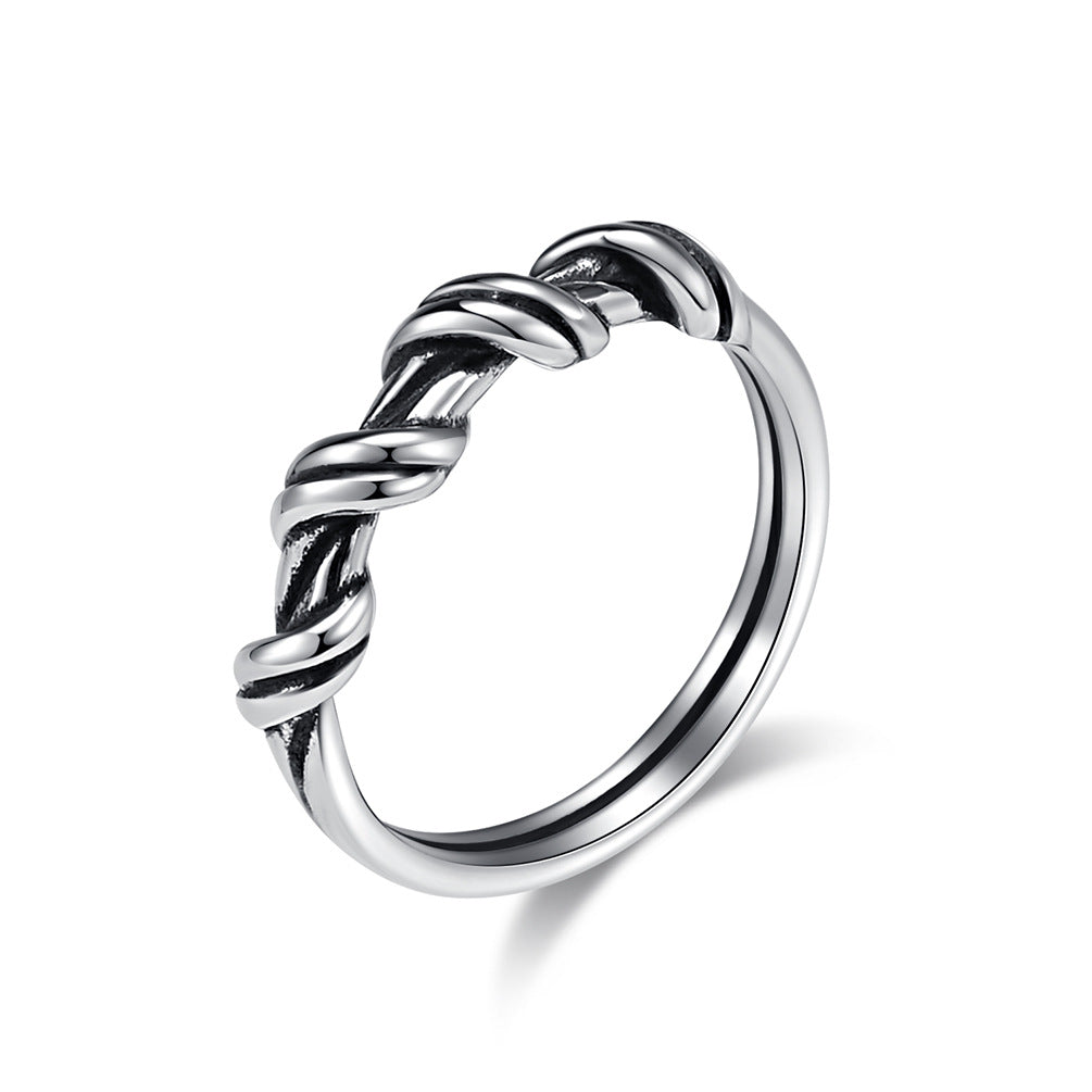 Cross-Border Winding Titanium Rings for Genderless Wearers