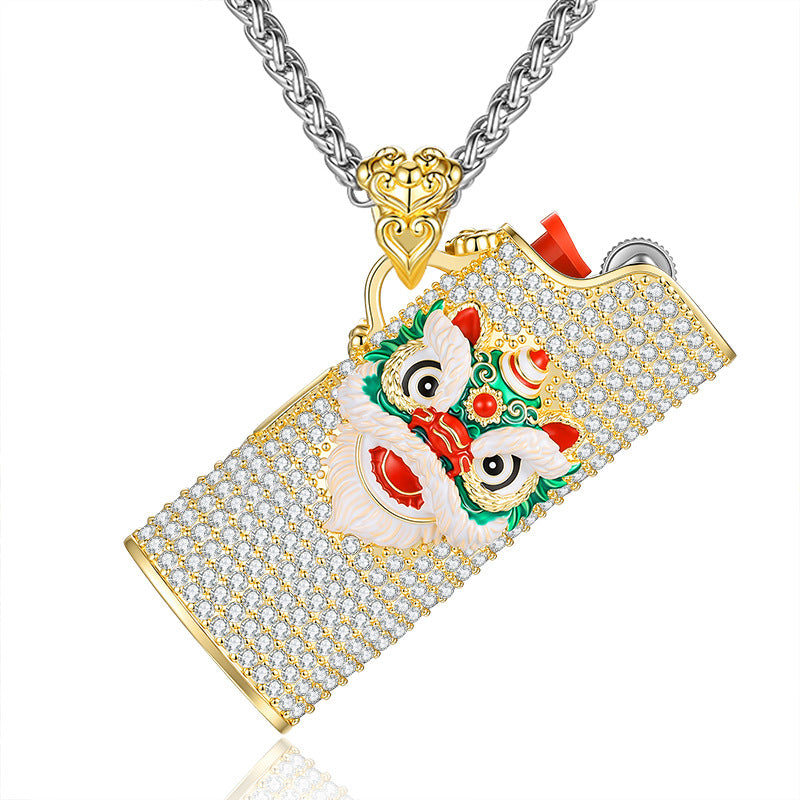 Vintage Lion Pendant Necklace