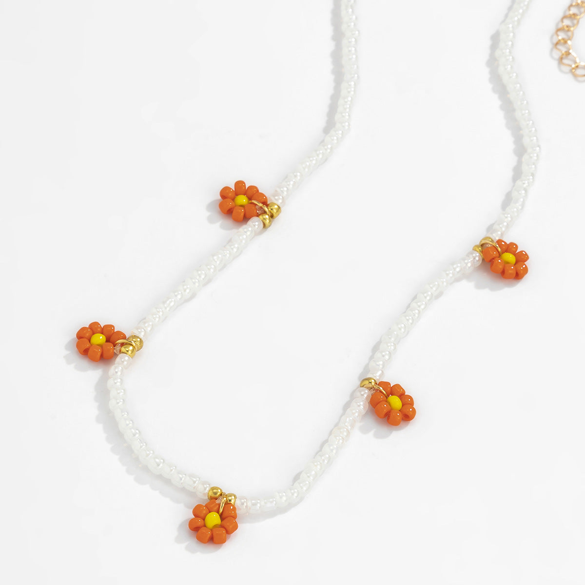 Planderful Vienna Verve Daisy Fringe Collarbone Necklace For Women Elegant Holiday Style