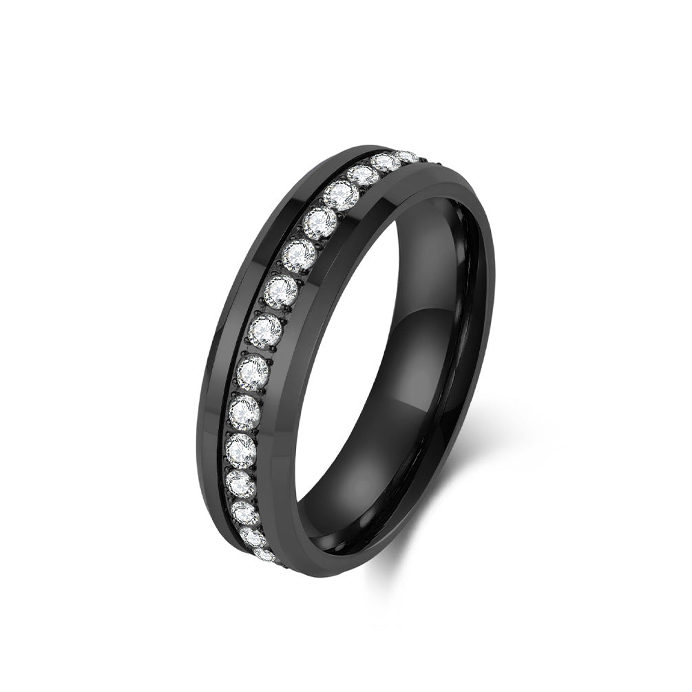 Planderful Everyday Genie Tungsten Zircon Ring For Couples Unisex Luxury Jewelry
