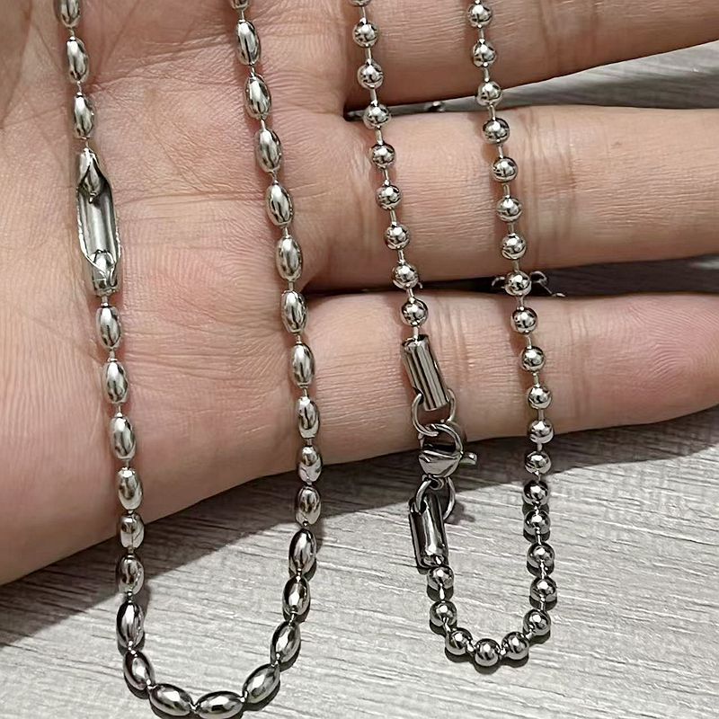 Punk 3mm Stainless Steel Pendant Necklace