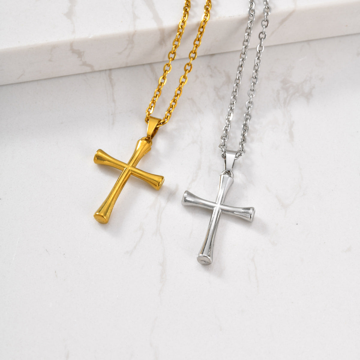 Cross Braided Stainless Steel Necklace