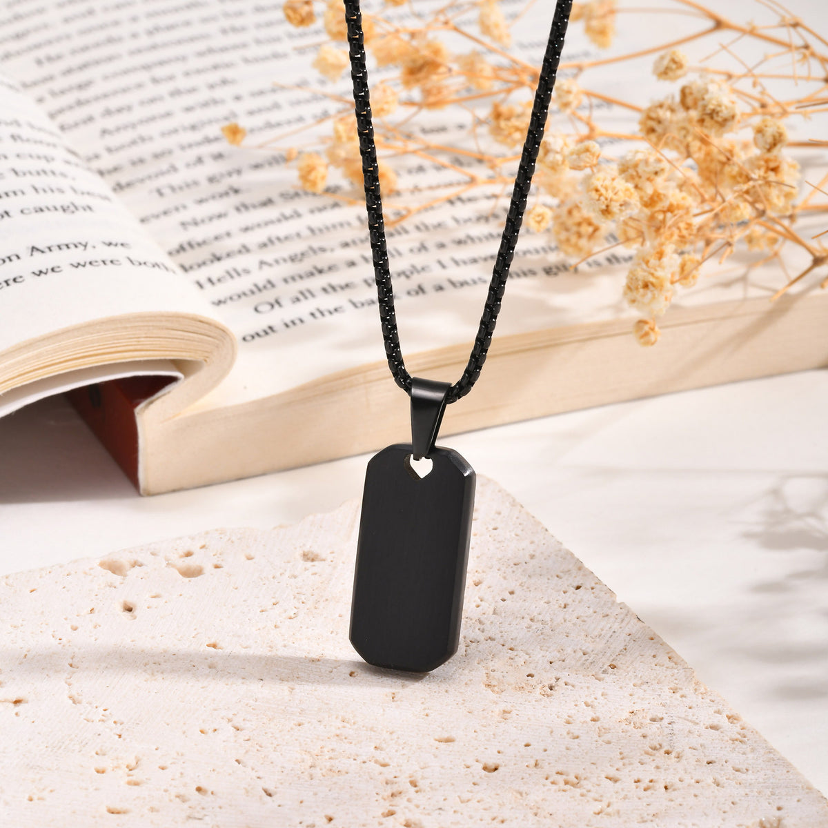 Geometric Stainless Steel Necklace for Men