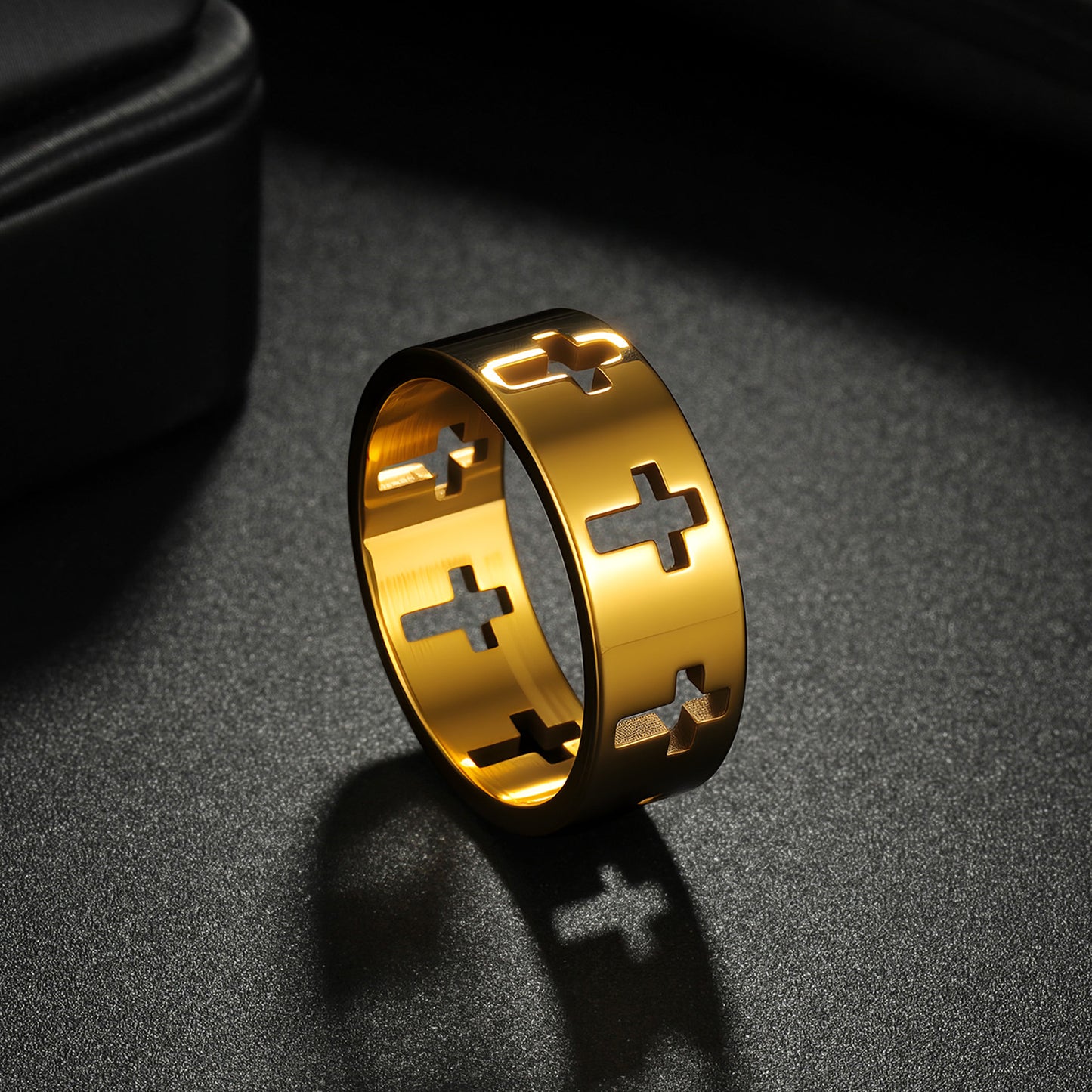 Planderful Everyday Genie Titanium Steel Cross Ring Unisex Fashion Jewelry For Men And Women Size 7 12
