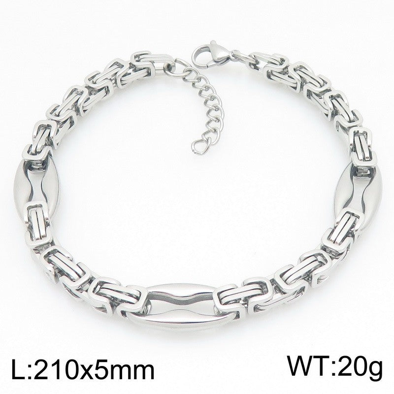 Lip Chain – Byzantine Emperor Chain Layered Pig Nose Titanium Steel Bracelet
