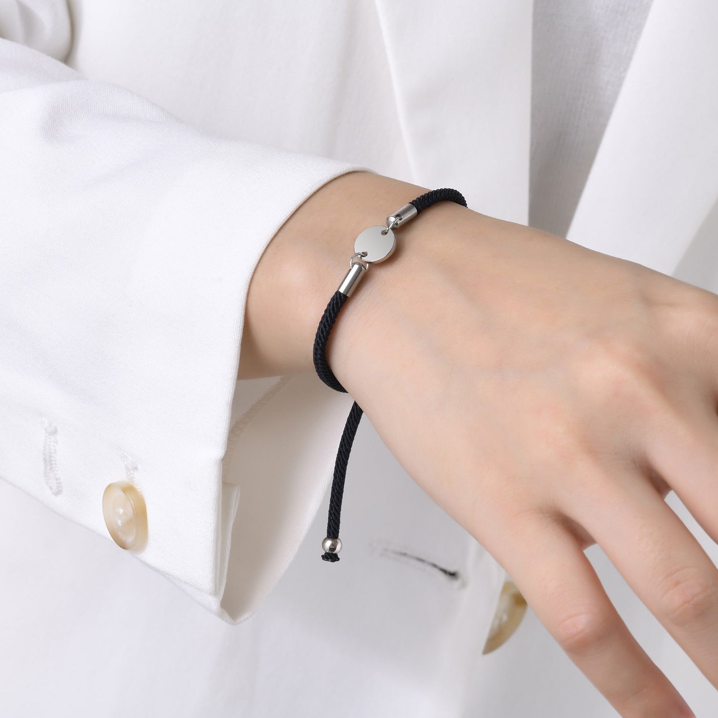 Personalized Hand Rope Stainless Steel Adjustable Bracelet