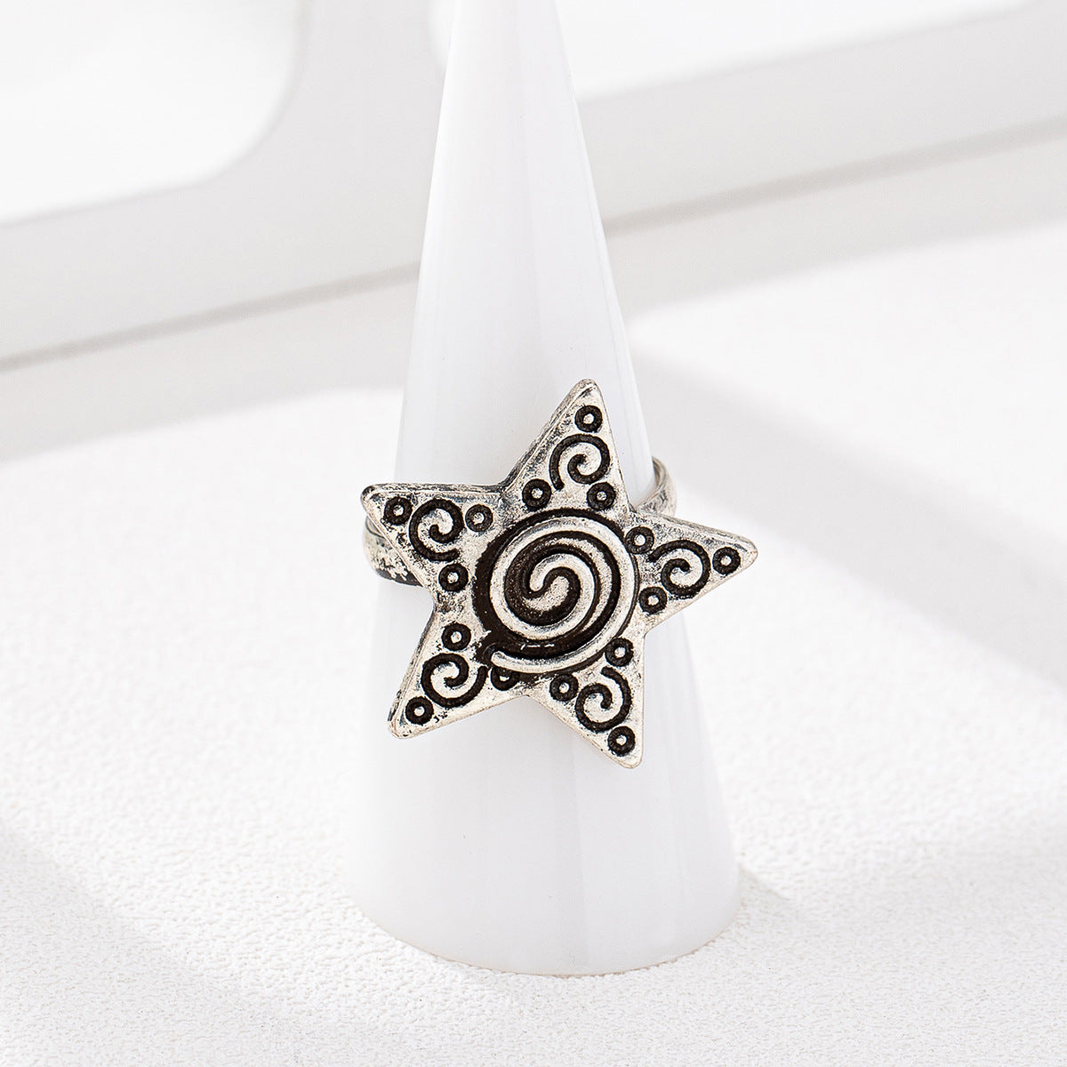 Retro American Independence Day Star Ring for Women