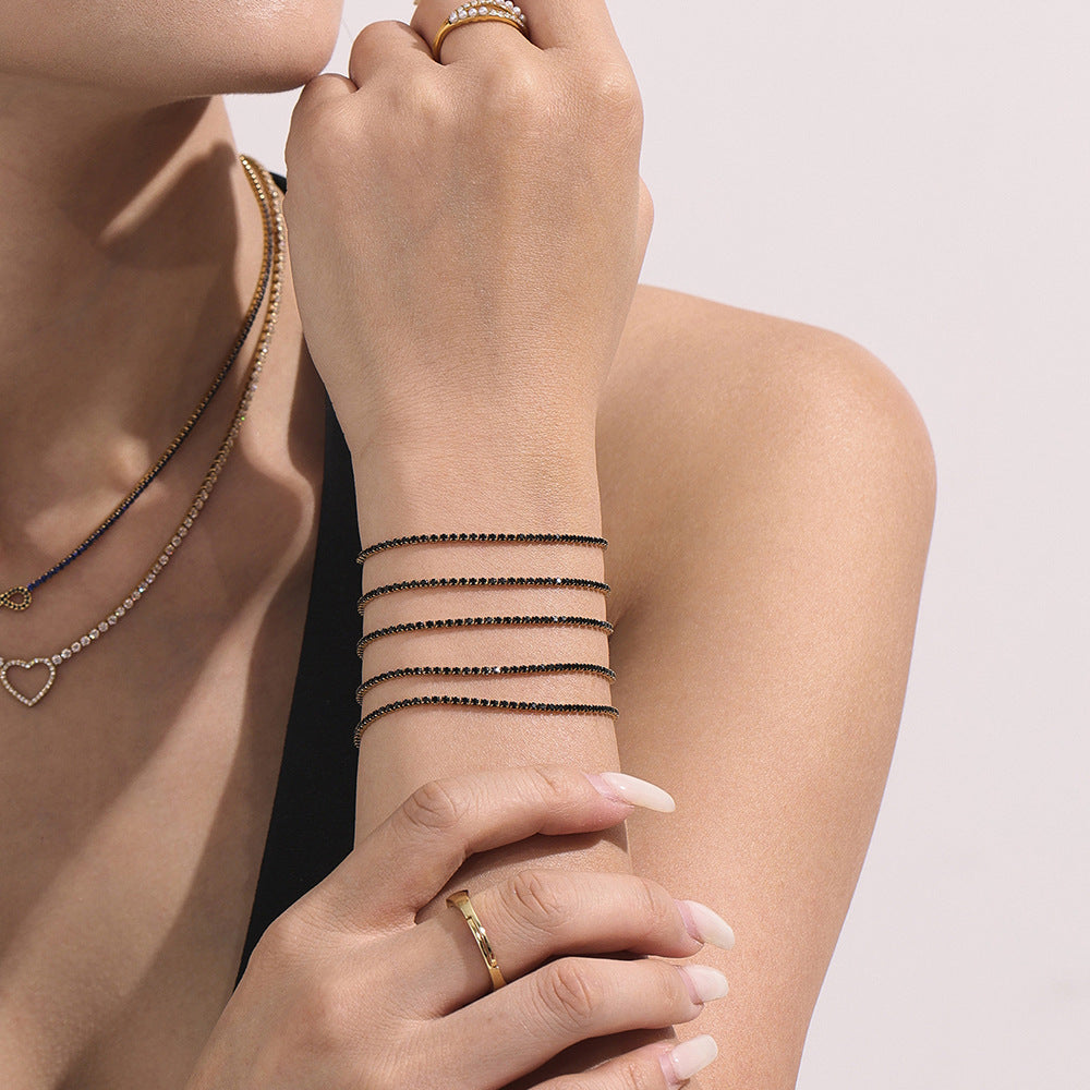 Planderful Zircon Bracelet 18K Gold Plated Jewelry For Women