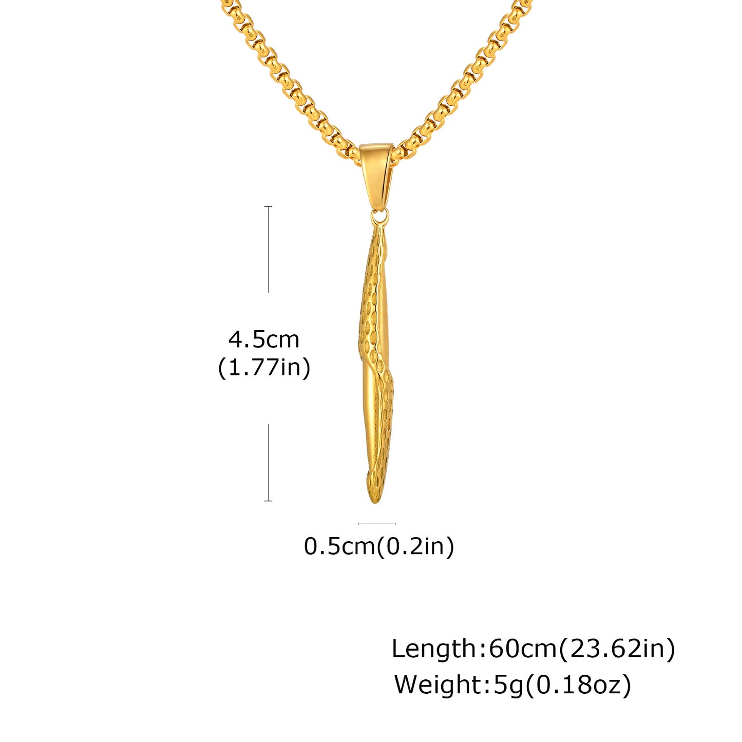 Planderful Black Stainless Steel Hammer Strip Pendant For Men