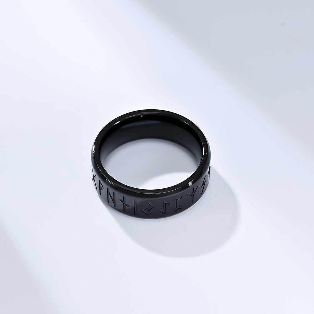 Steel Ring – Vintage Pirate Symbol