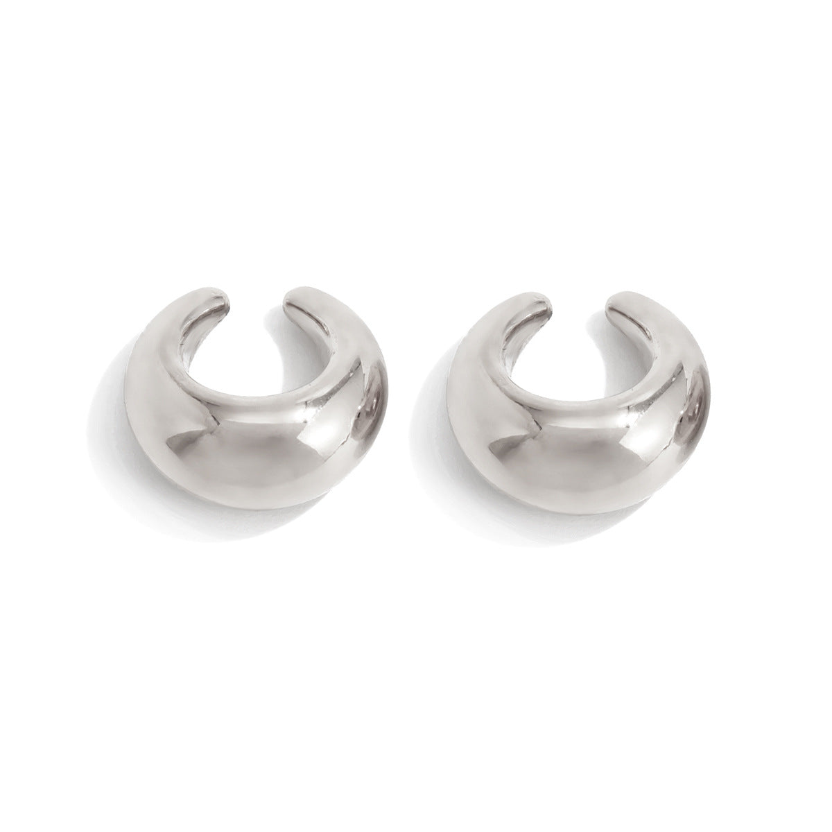 Planderful Vienna Verve C Shaped Ear Clips Statement Smooth Opening Versatile Stackable For Modern Women