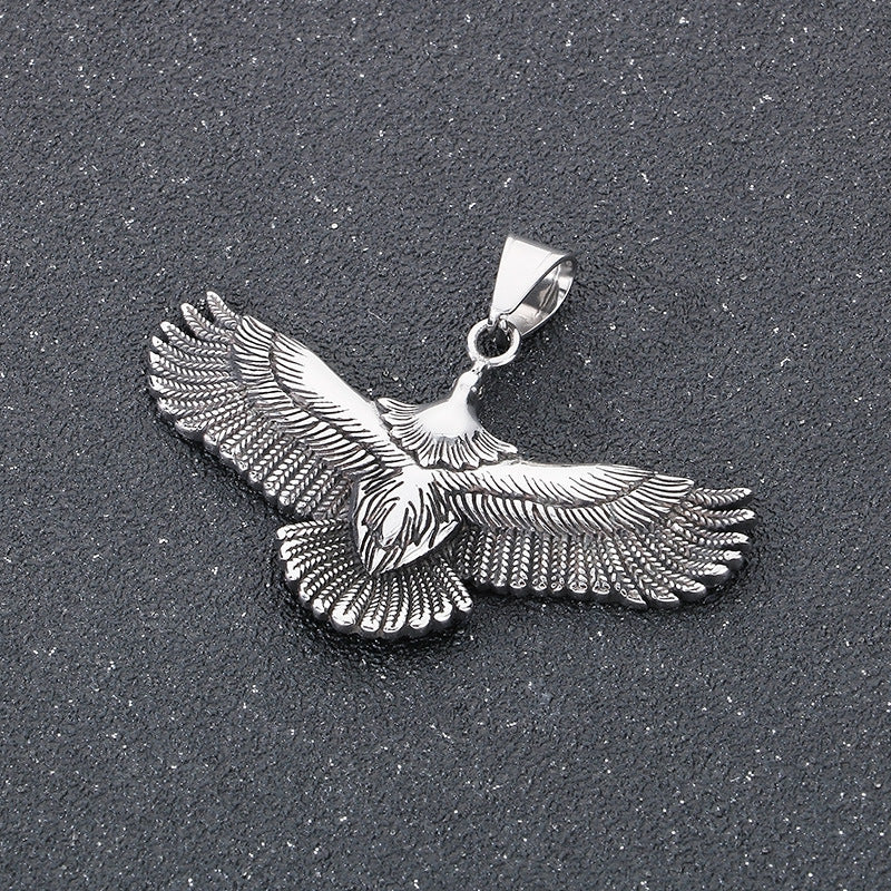 Hiphop Hip Hop Flying Eagle Pendant – Vacuum Electroplating Eagle Necklace