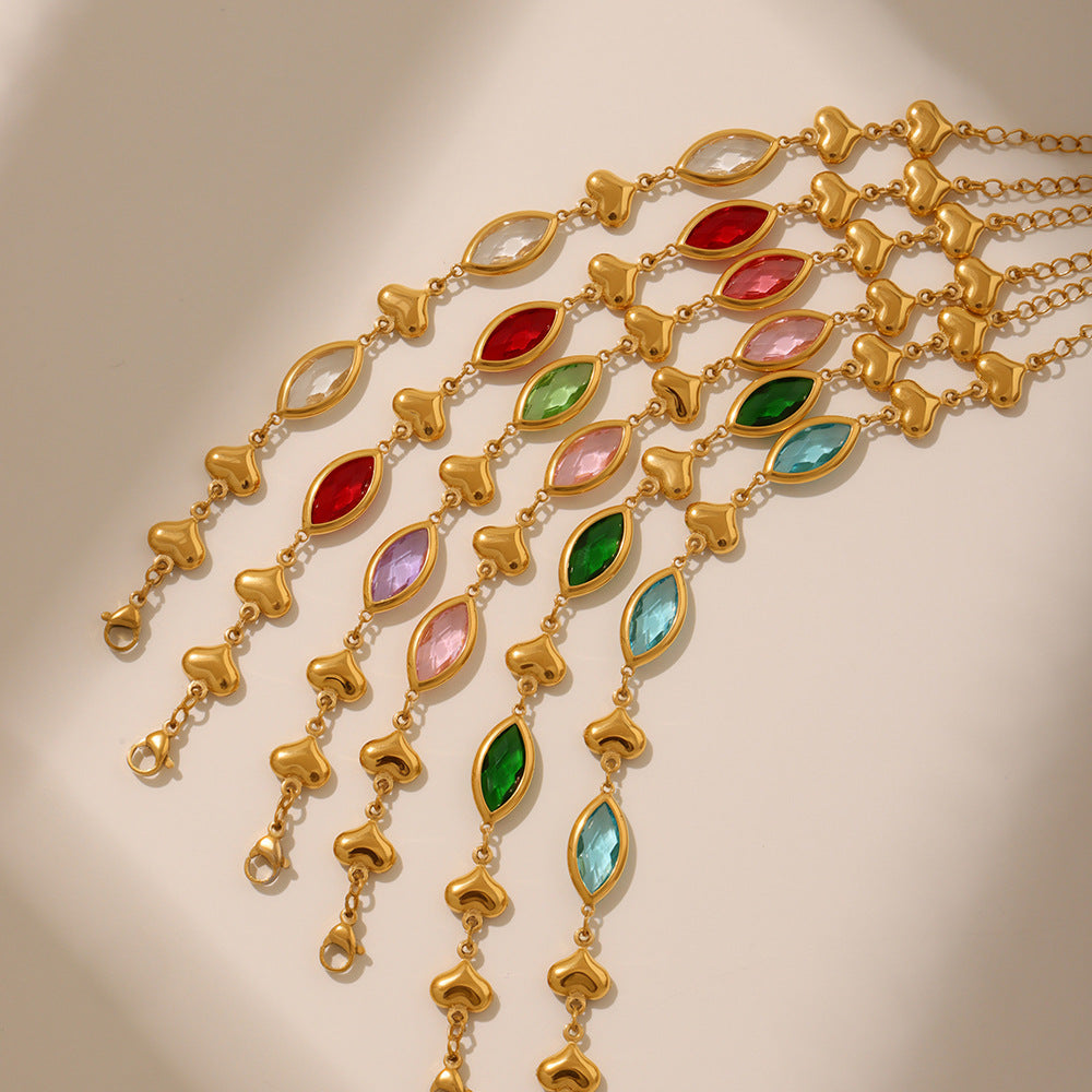 Planderful Czech Glass Love Splicing Bracelet For Her