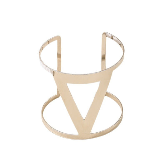 Exaggerated Geometric Triangle Wide Face Bracelet - Vienna Verve Collection