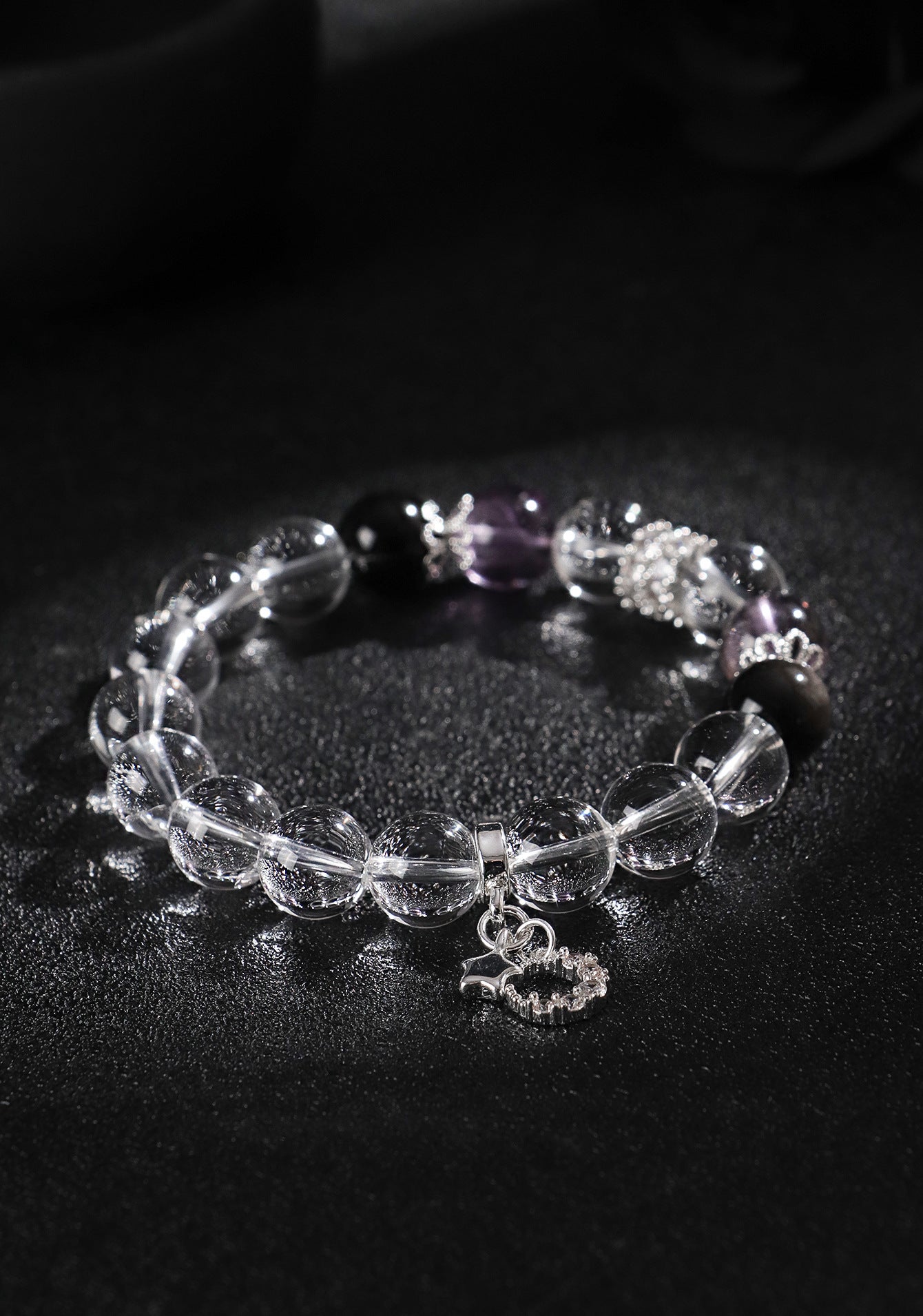 Planderful Fortune's Favor Bracelet – Elegant Crystal Star and Moon Design
