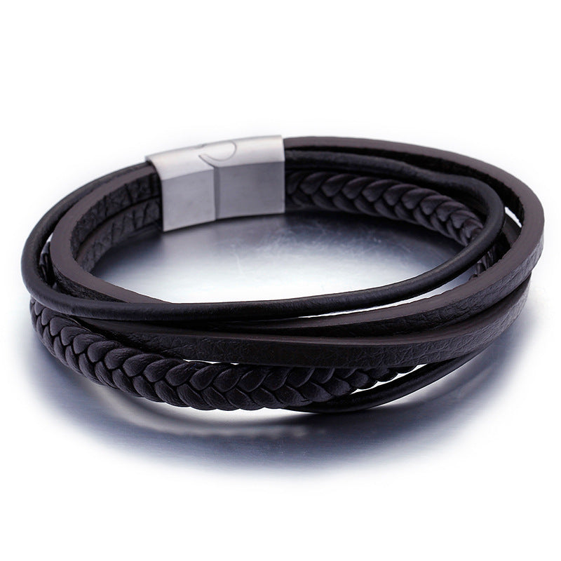 Planderful Everyday Genie Men Handwoven Leather Bracelet