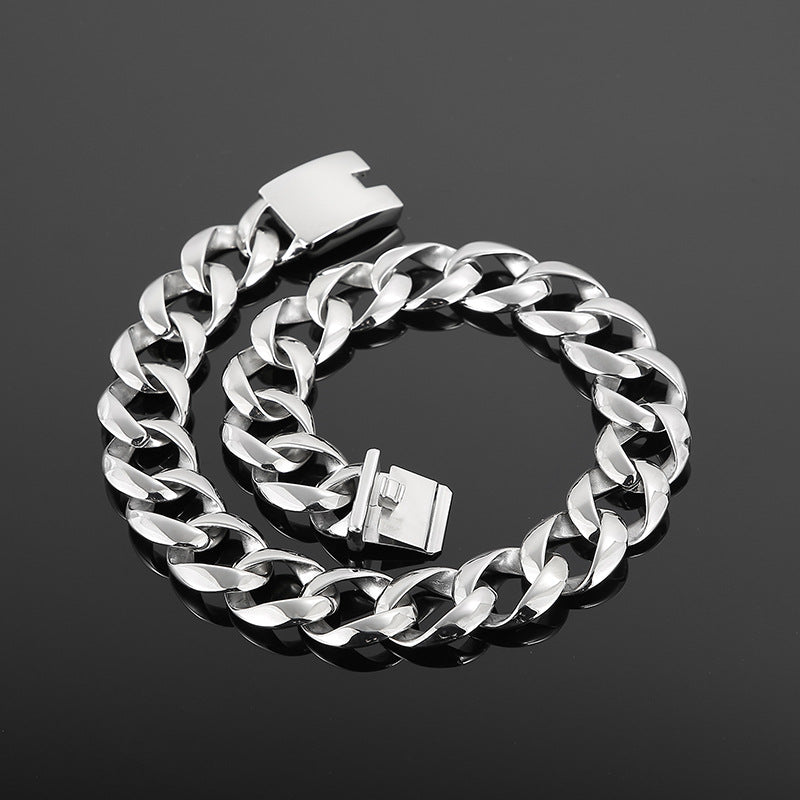 Thick And Wide Casting Twist Chain Stainless Steel Creative Men's Thick And Necklace