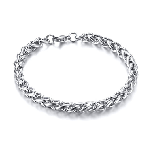 Stainless Steel Flower Basket Chain Men's Fashion Bracelet
