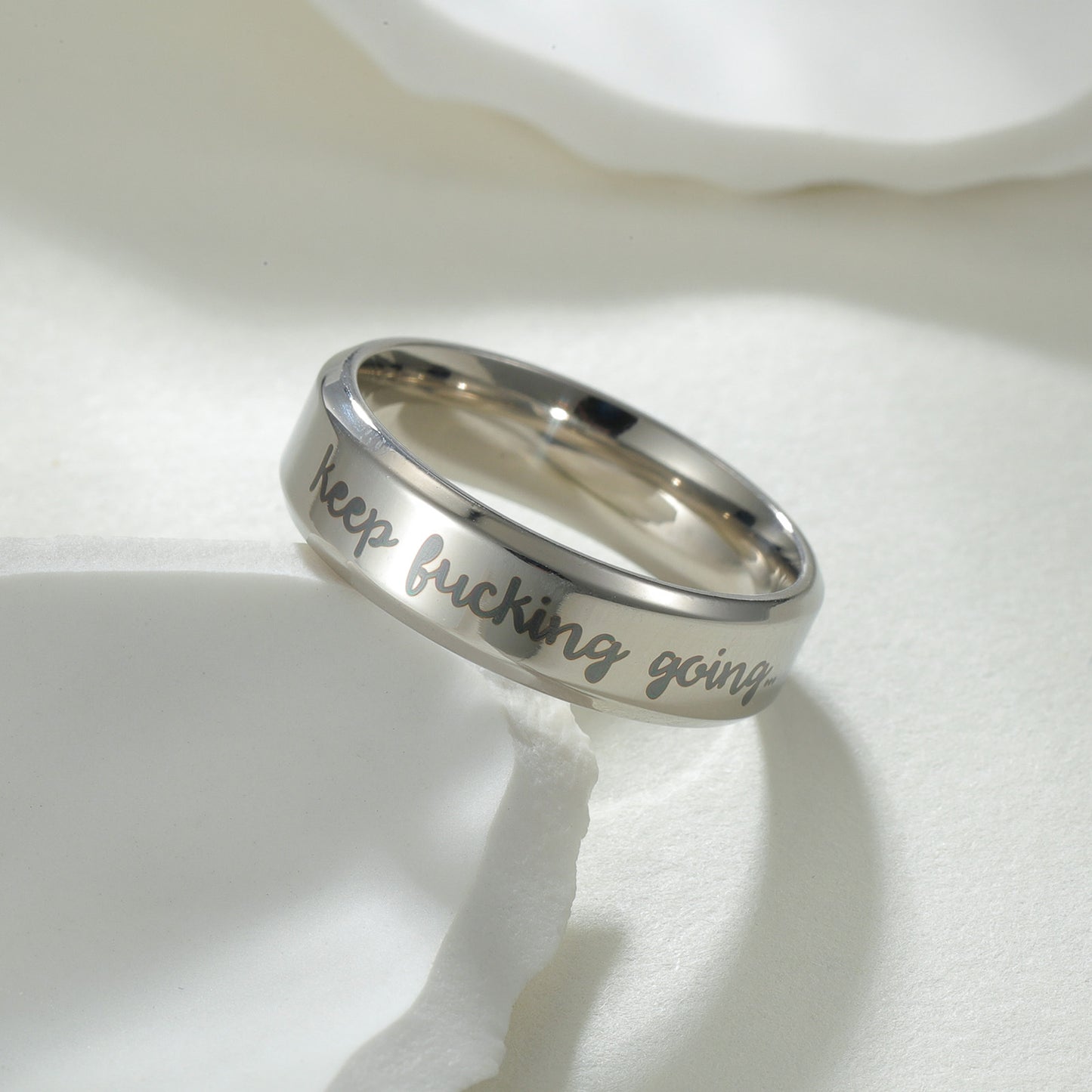 Planderful Titanium Steel Ring Unisex Everyday Genie Durable Smooth Fashion Band For Men Women