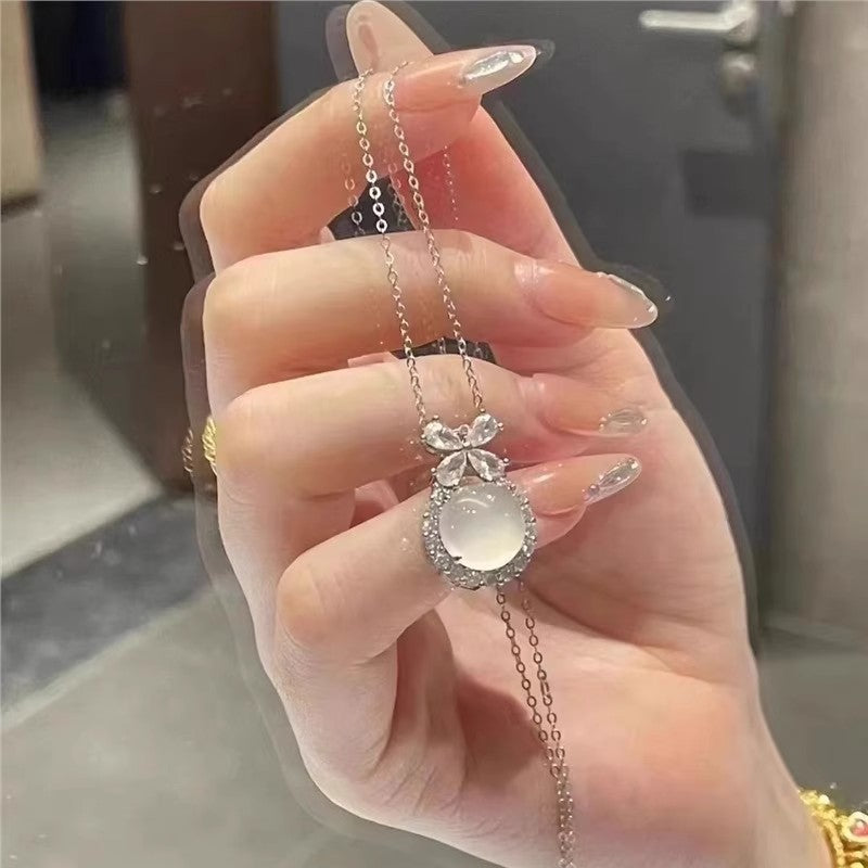 Planderful Sterling Silver Necklace 925 Delicate Clavicle Chain For Women Gift Festival Birthday