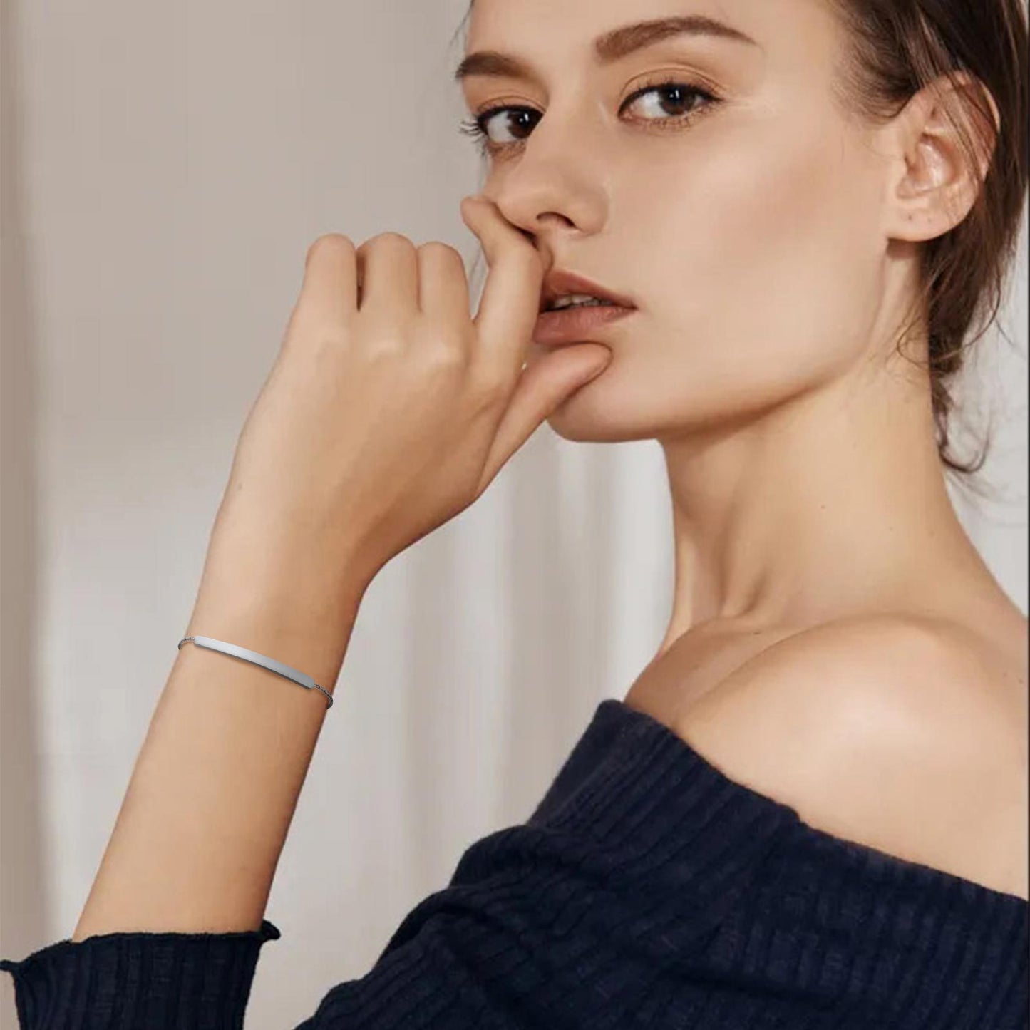 Stainless Steel Cross-Border Adjustable Hammer Chain Bracelet