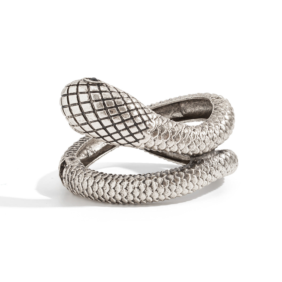 Planderful Vienna Verve Snake Skin Pattern Opening Bracelet For Women Geometric Winding Statement Jewelry