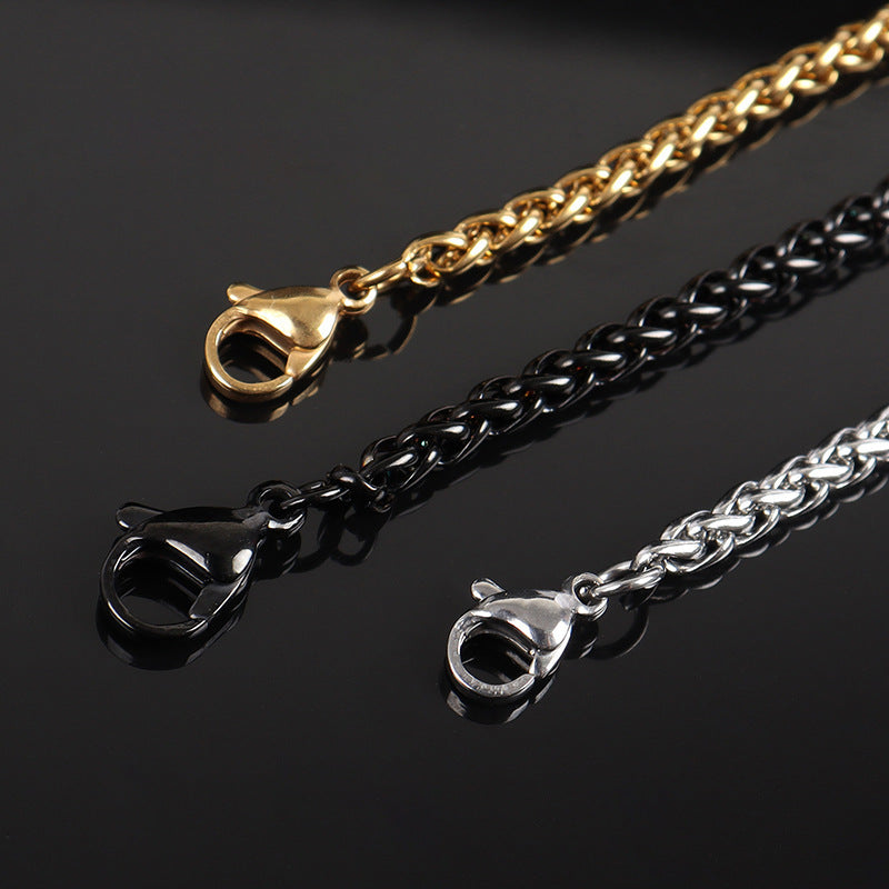 Planderful Viking Thor Hammer Pendant Necklace Titanium Steel With Celtic Wolf Odin Triangle For Men