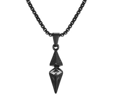 Cross Zircon Geometric Stainless Steel Necklace for Men