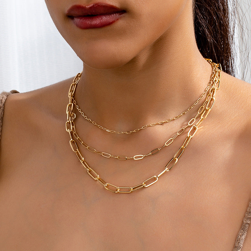 Planderful Vienna Verve Necklace – Multi-Layered Metal Design