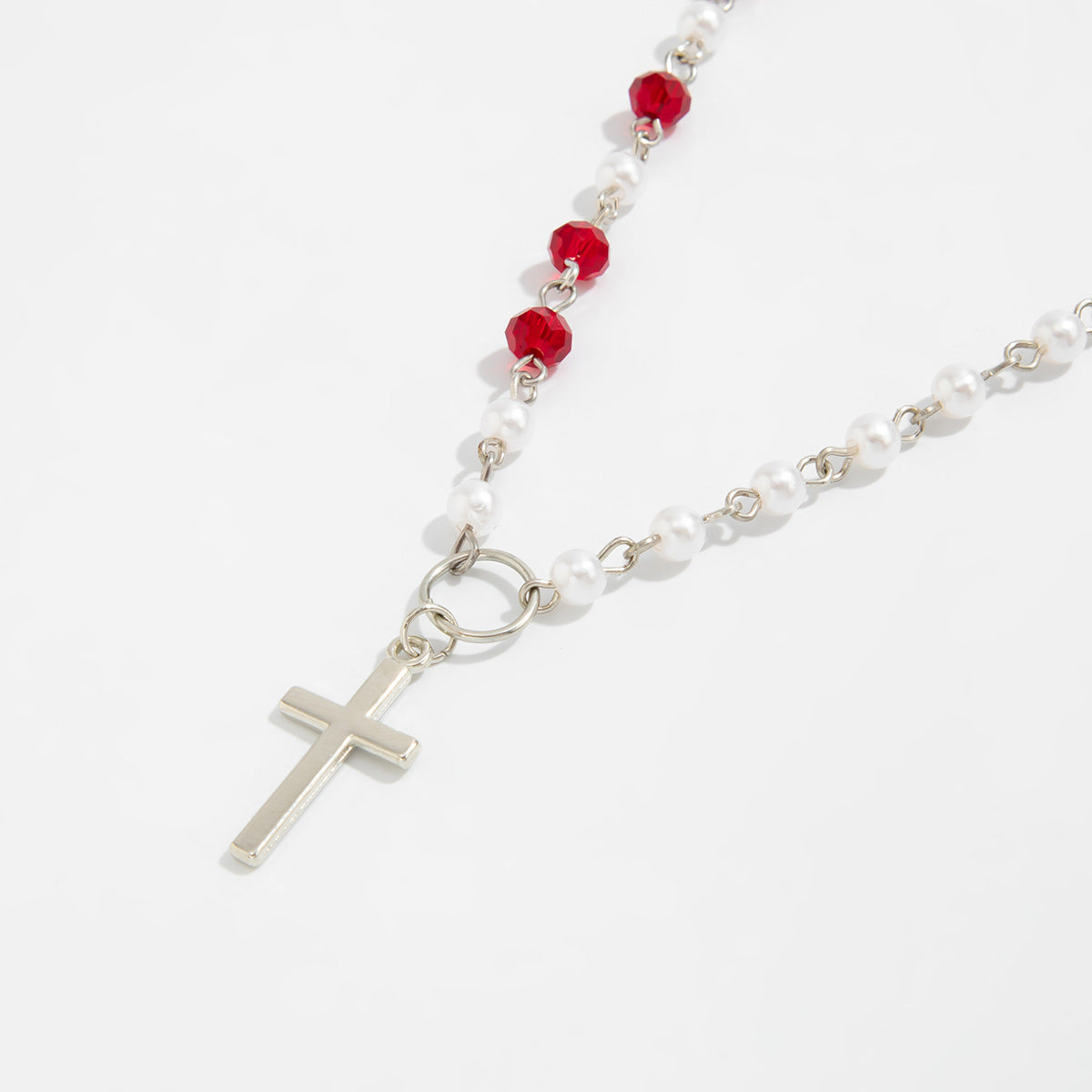 Gothic Crystal Cross Choker Necklace