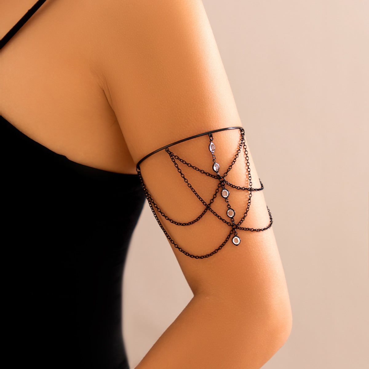 European and American Vienna Verve Alloy Chain Bracelet with Tassel Accent