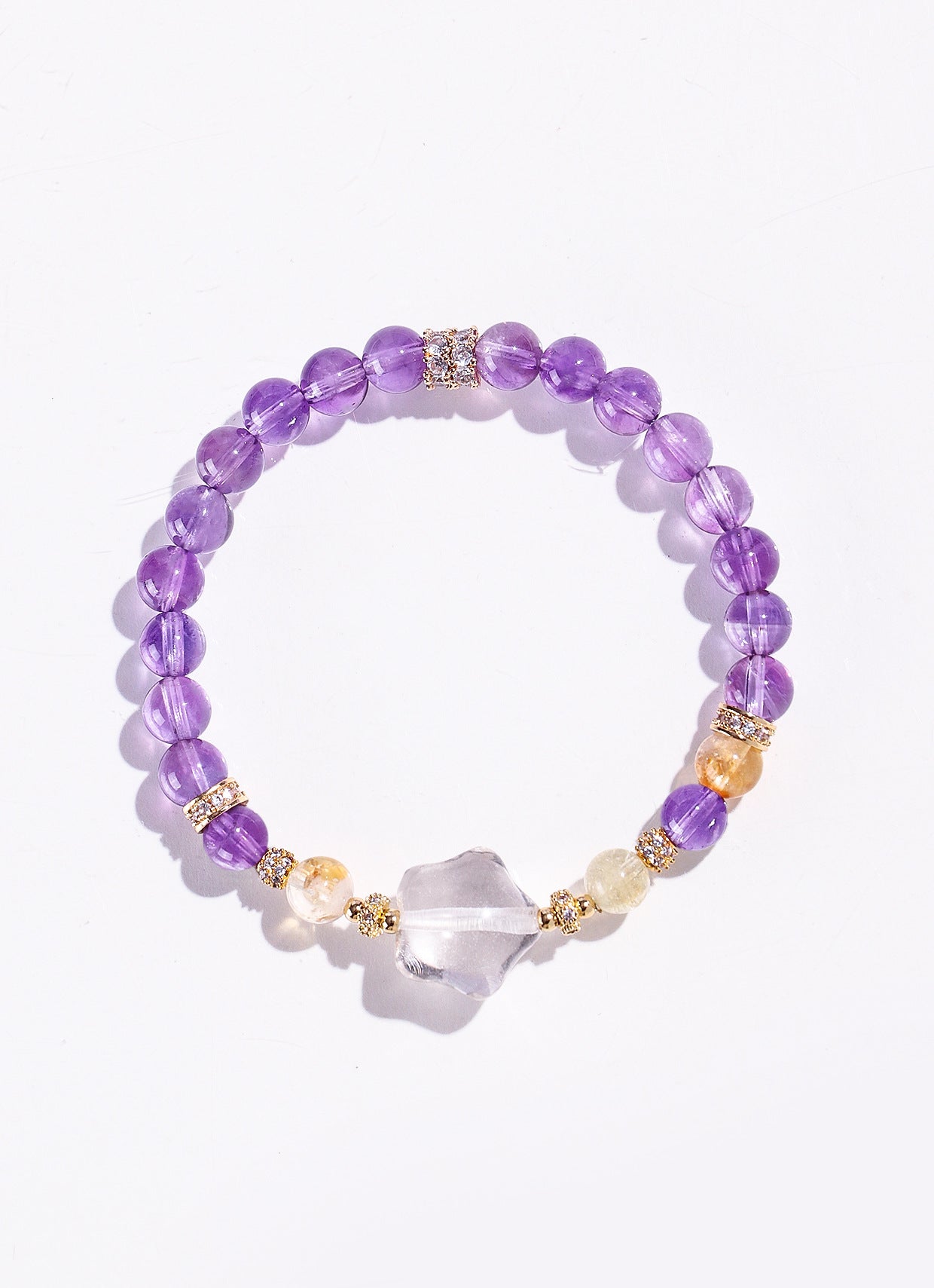 Planderful Fortune's Favor Bracelet – Elegant Amethyst and Crystal Design