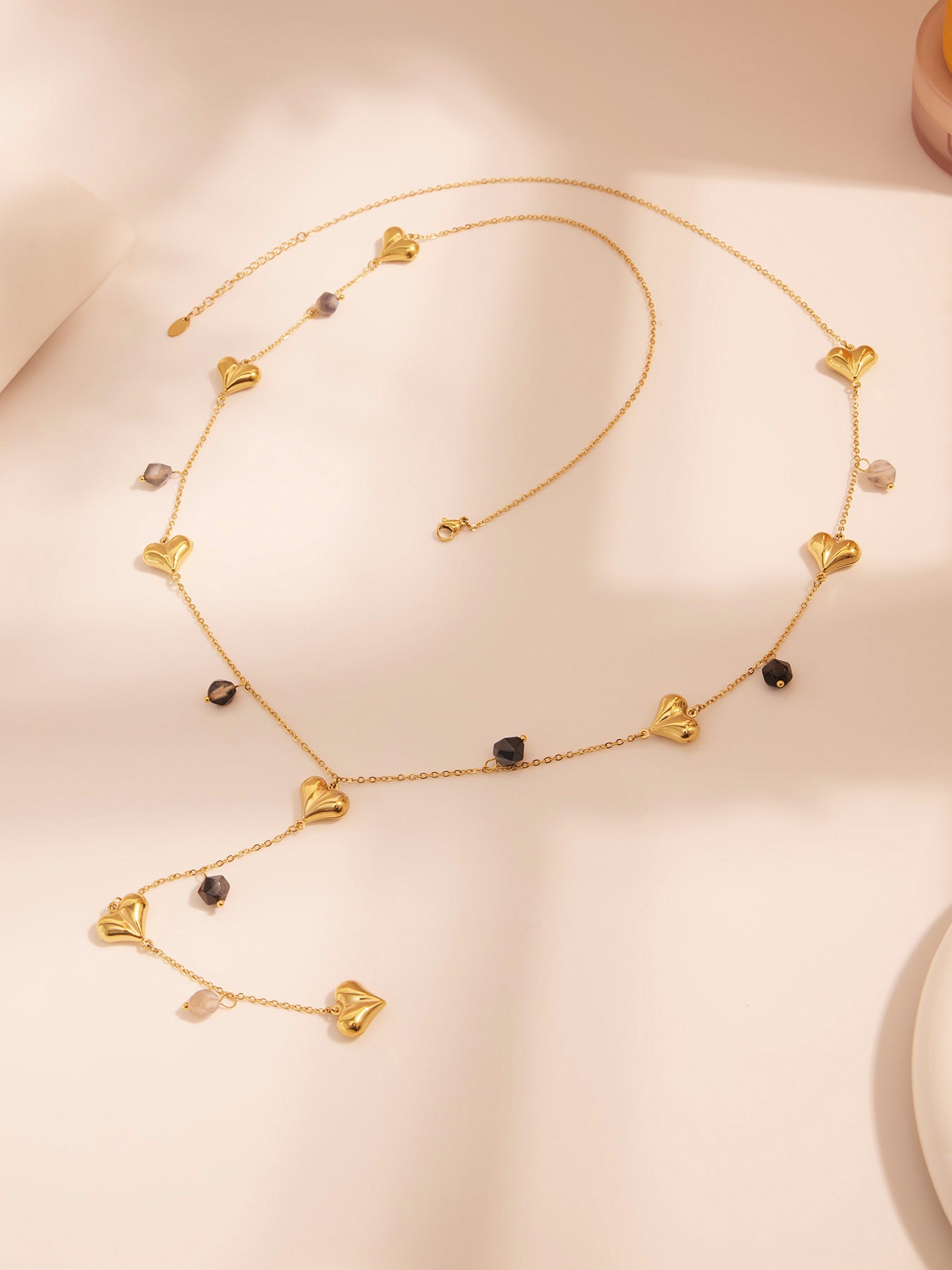 Planderful Stainless Steel Agate Y Necklace Women Chic