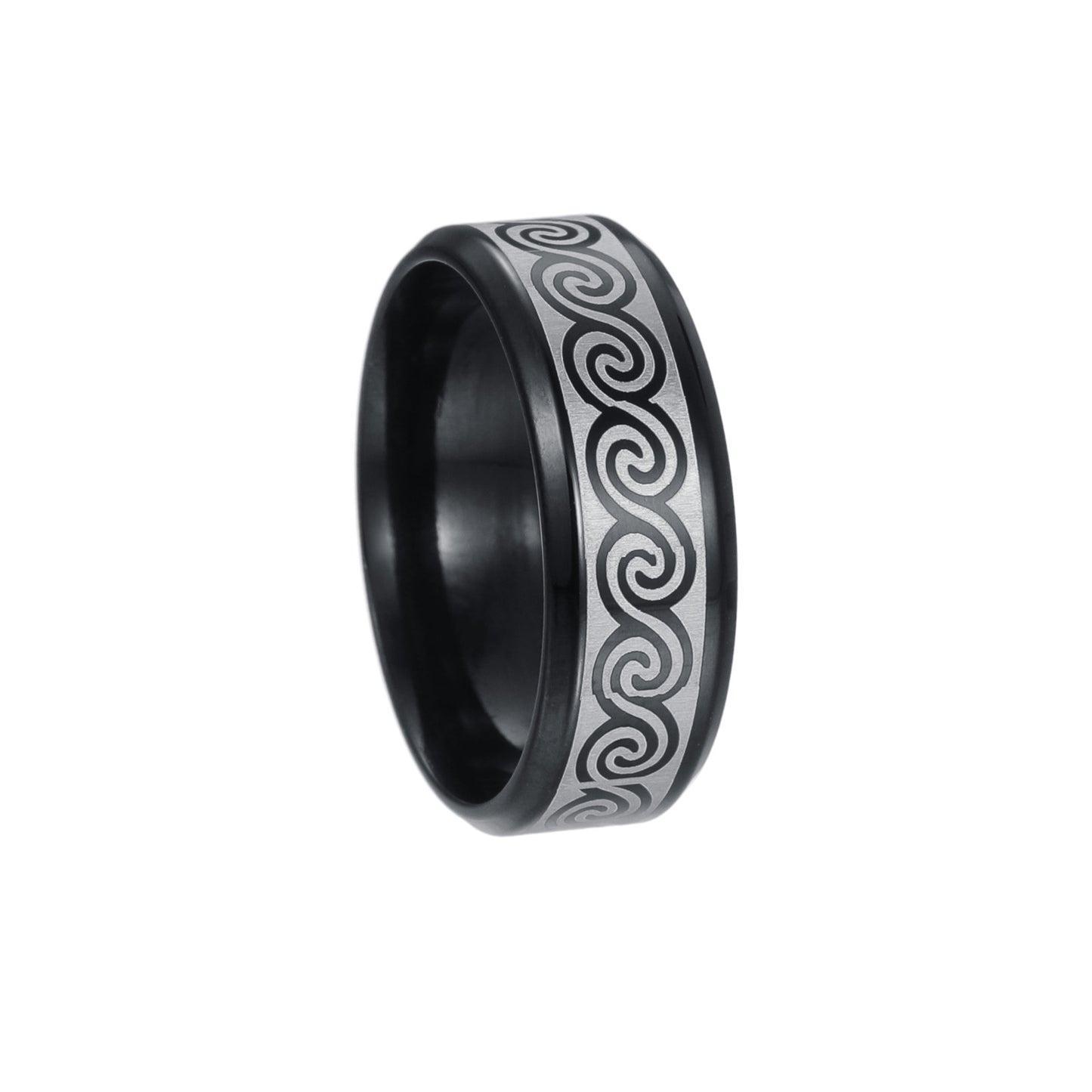 Planderful Everyday Genie 8mm Stainless Steel Ring Unisex Protection Statement For Men