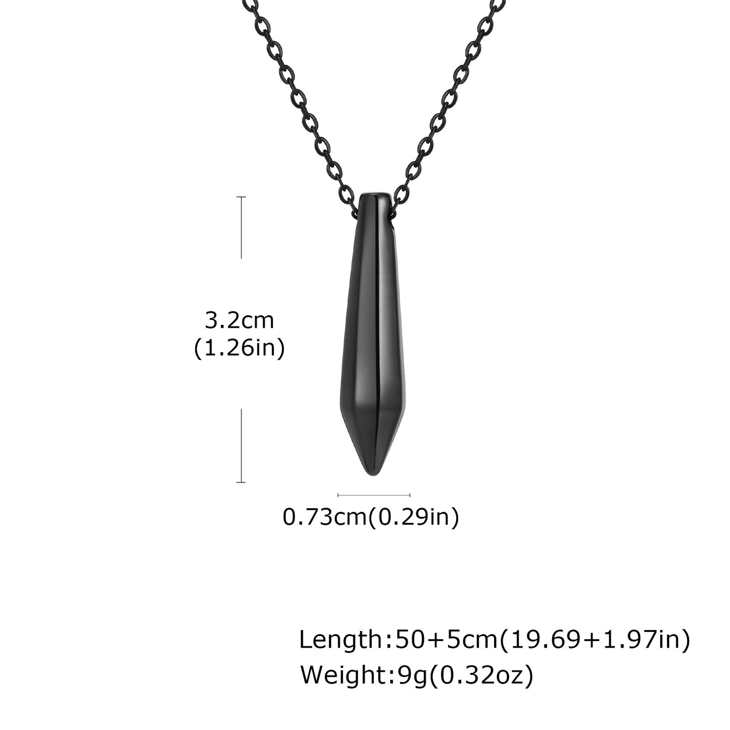 Planderful Mens Stainless Steel Droplet Necklace Trend