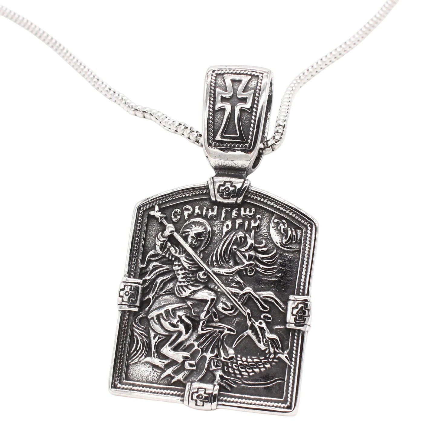 Planderful Jewelry Cross Knight Pendant Stainless Steel Retro Design For Men Everyday Style