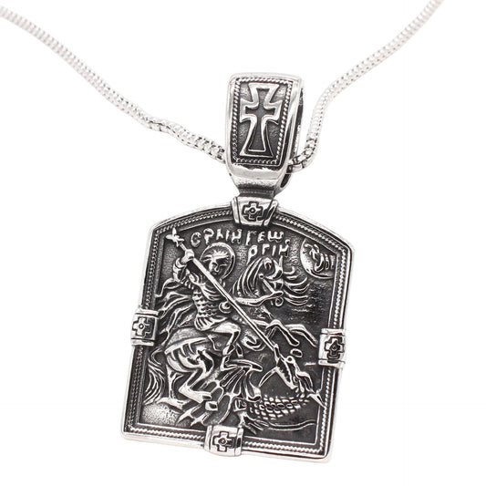Planderful Jewelry Cross Knight Pendant Stainless Steel Retro Design For Men Everyday Style