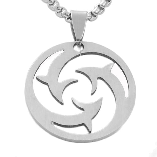 Trendy Personalized Hollow Pendant Necklace for Men in Titanium Steel