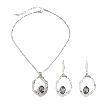 Wavy Ring Crystal-Style Jewelry Set