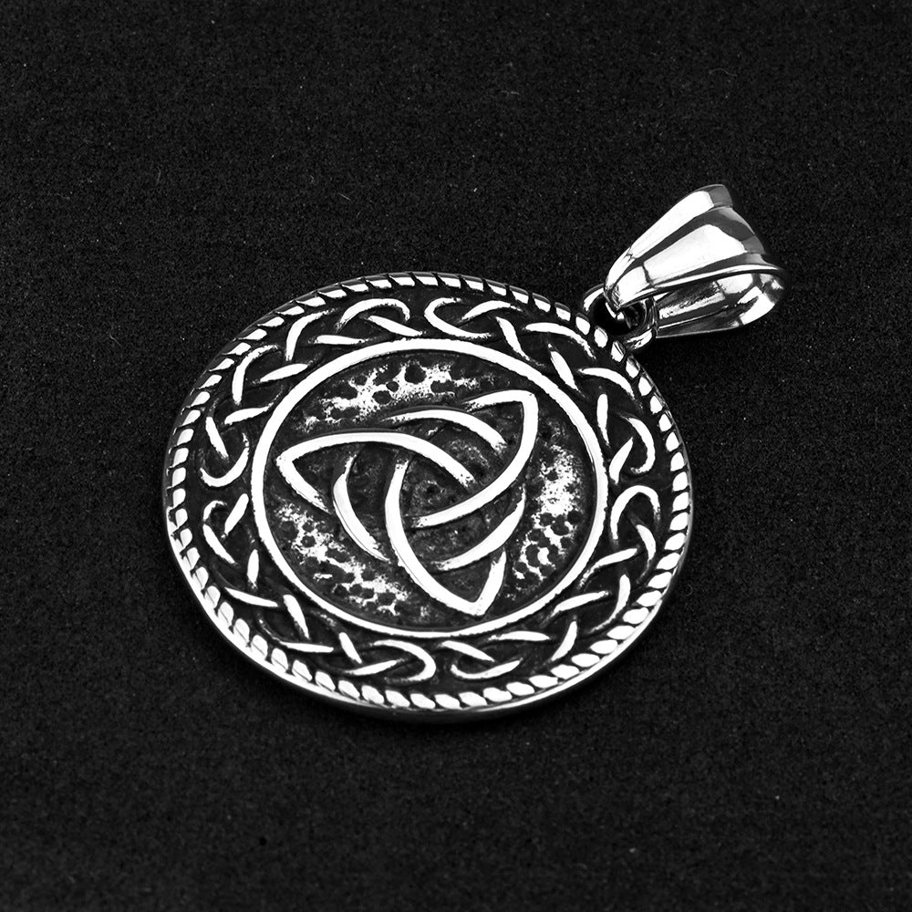 European And American Retro Men's Jewelry Stainless Steel Pendant Personalized Celtic Knot Necklace