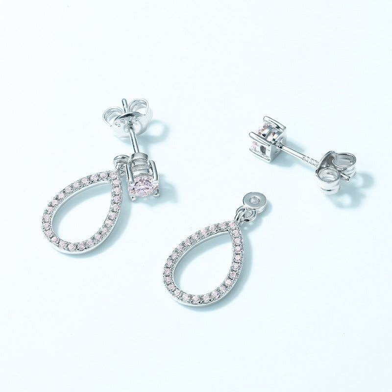 S925 Sterling Silver Moissanite Geometric 4 × 4 mm Stud Earrings