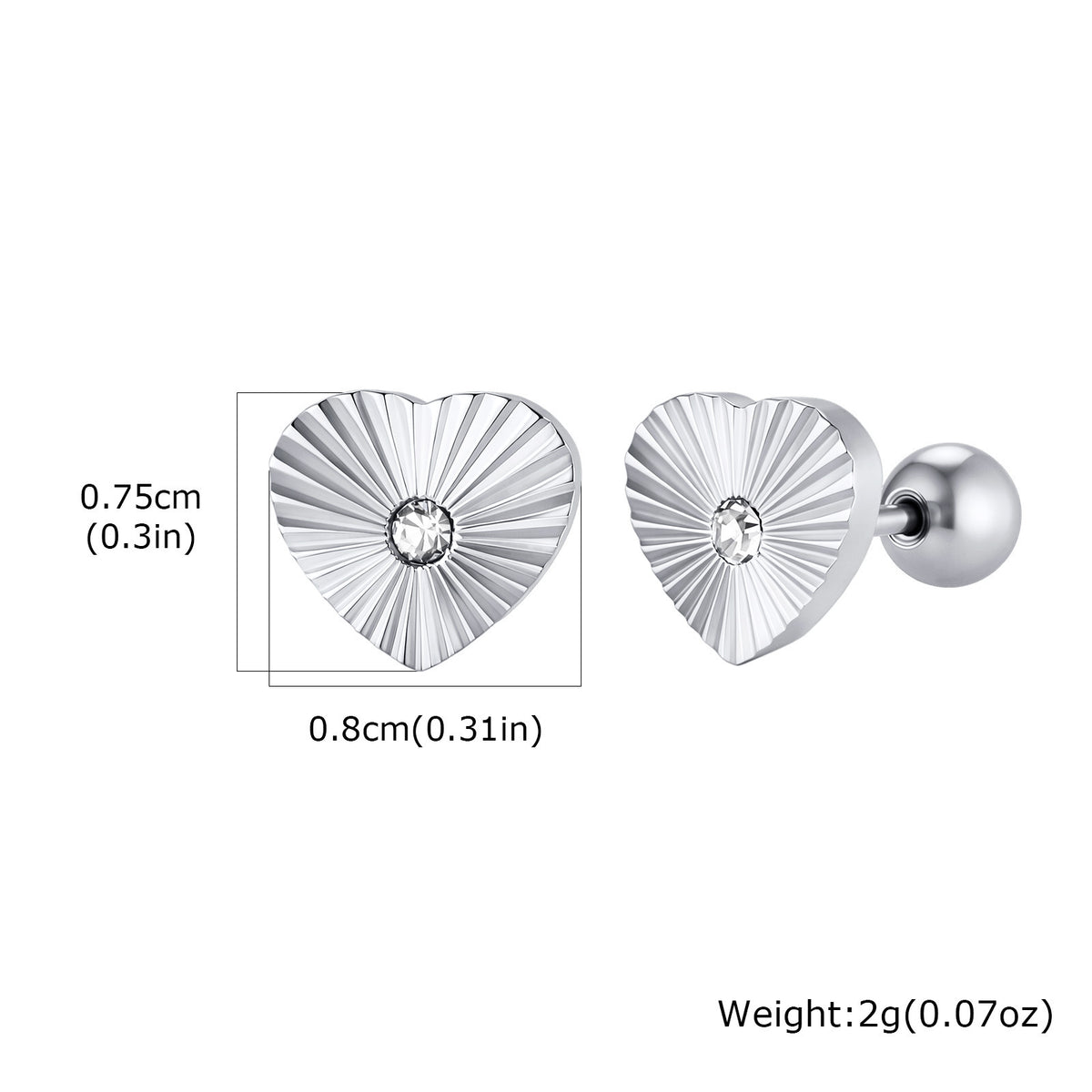 Stainless Steel Zircon Earrings