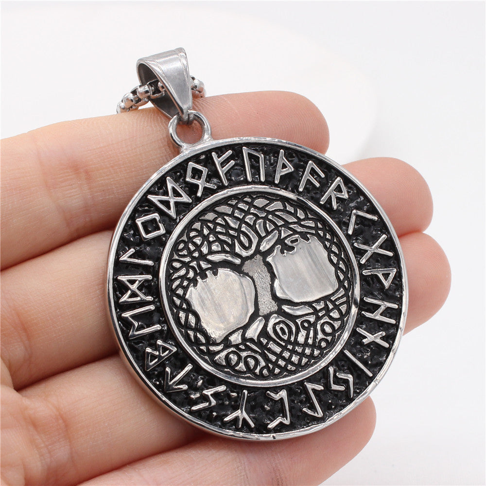 Viking Rune Pendant Titanium Steel By Planderful For Men And Women Protection Charm Everyday Genie