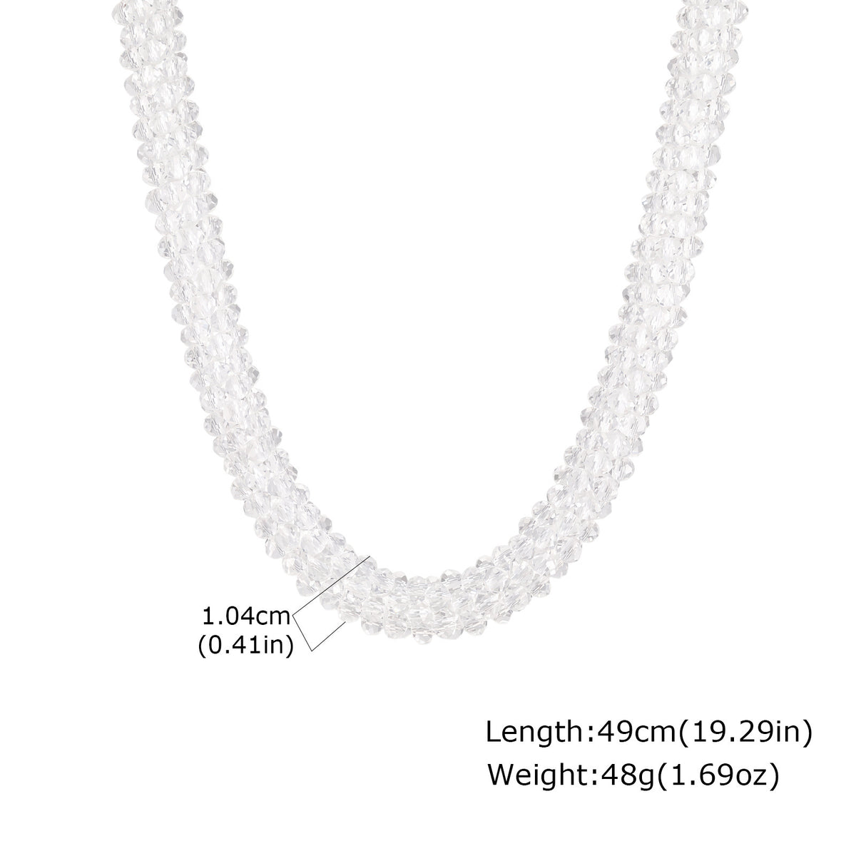 Ladies Dopamine Crystal Beaded Necklace Daily With Sweet Girly Clavicle Chain