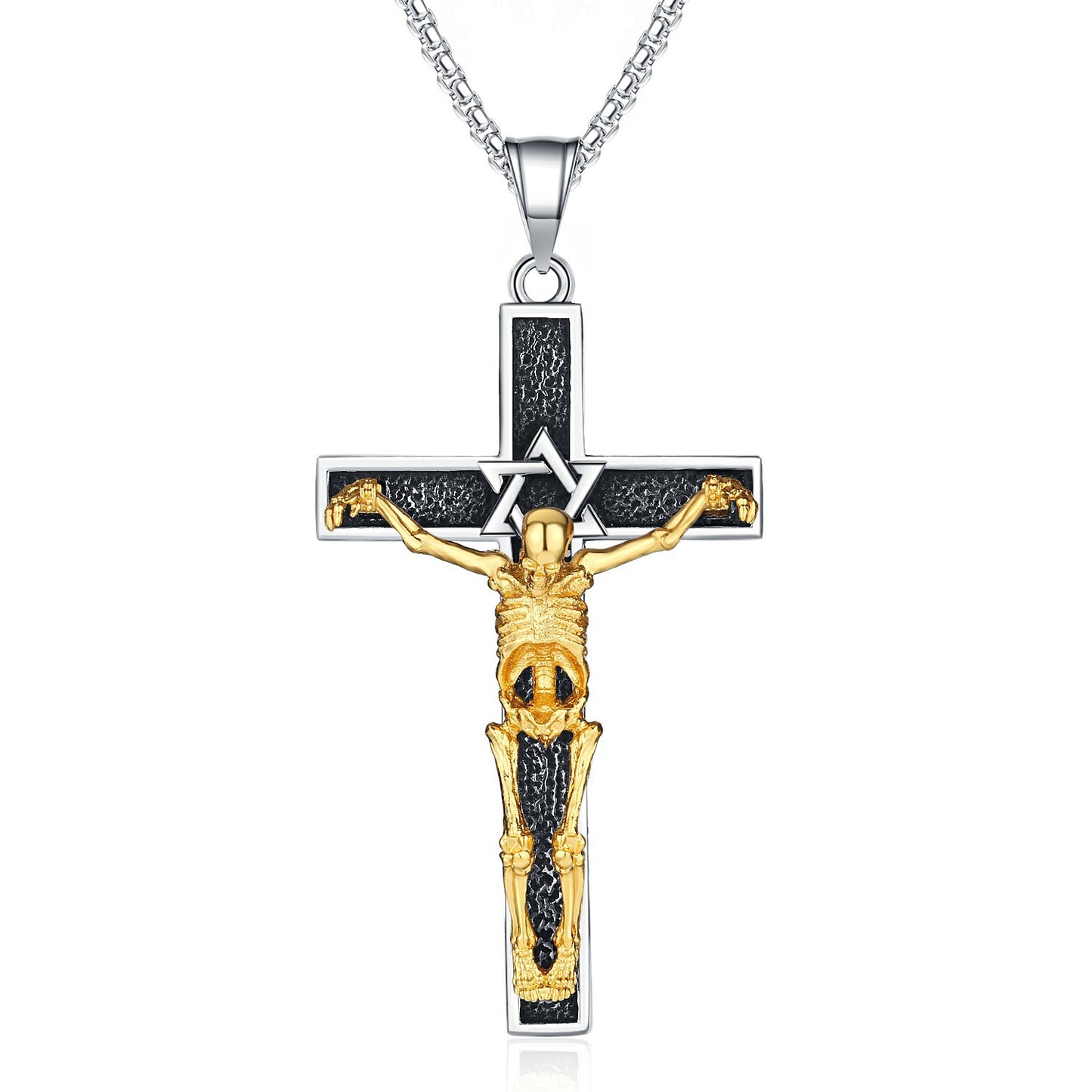 Steel Necklace – Statement Cross Necklace
