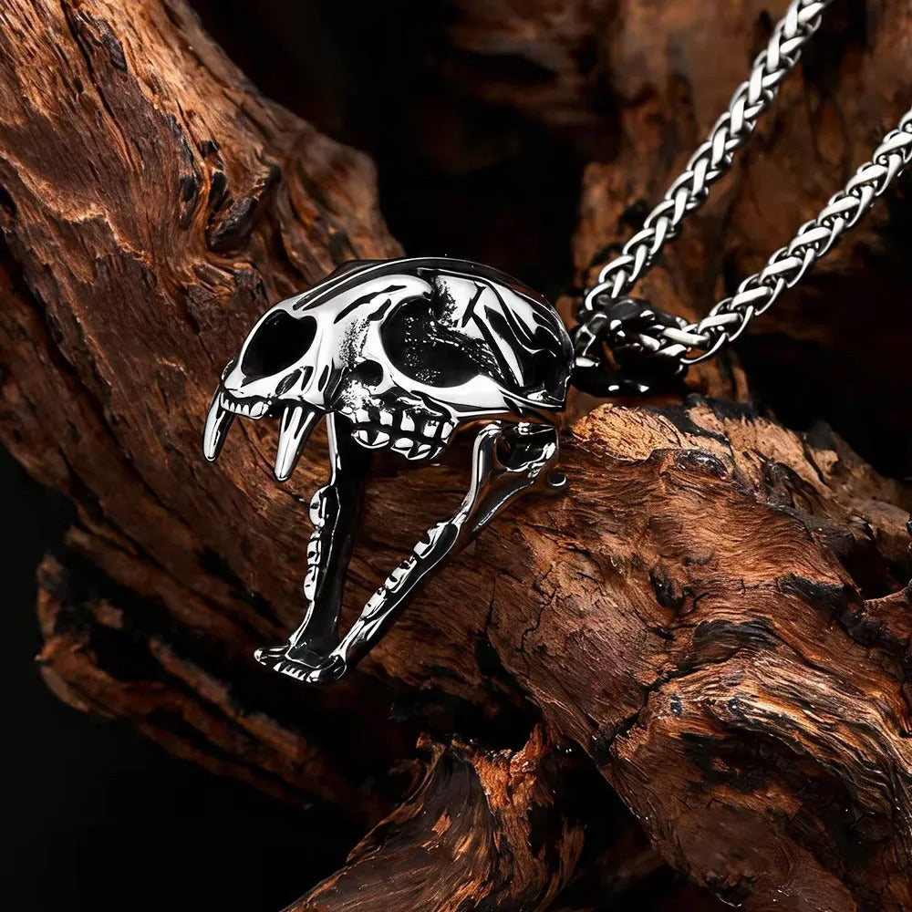 Punk Skull Stainless Steel Men's Pendant Necklace